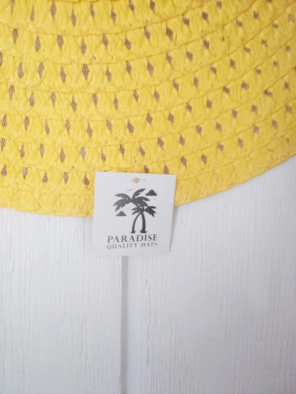 NWT!! Yellow Sun Hat with Leopard Bow by Paradise Quality